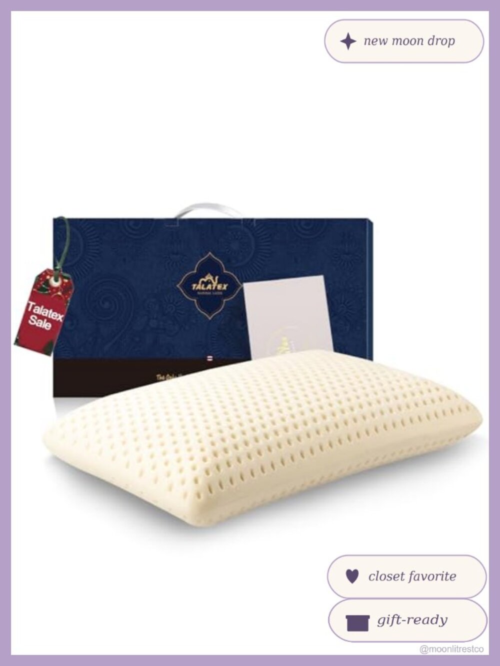 100% Natural Talalay Latex Pillow for Side & Back Sleepers